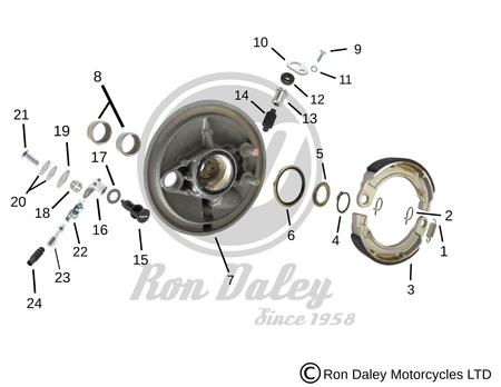 Vespa front hub backplate to fit a variety of different Vespa Models