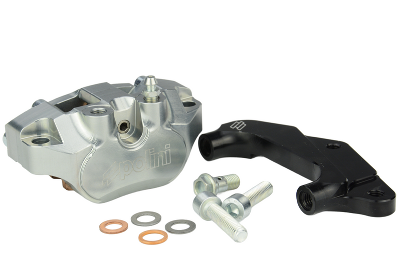Polini Racing Vespa GTS, GTV (2007-2022) Front Brake Radial Caliper & Mounting Bracket