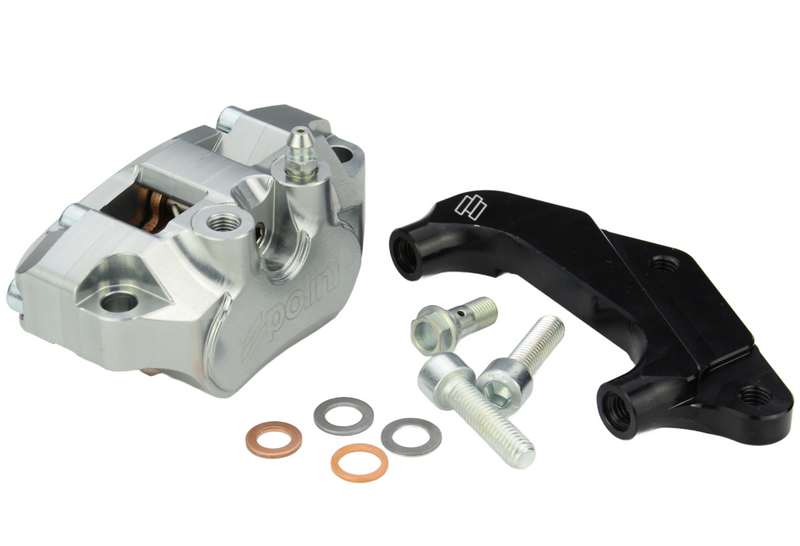 Polini Racing Vespa GTS, GTV (2007-2022) Front Brake Radial Caliper & Mounting Bracket