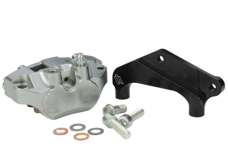 Polini Racing Vespa GTS, GTV (2007-2022) Front Brake Radial Caliper & Mounting Bracket