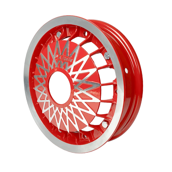 F.A. ITALIA Vespa Spoked Split Red Rim (2.10x10) PX, T5, LML, RALLY, GT, GTR, PK50-PK, V50, 50N, Special, PV, ET3